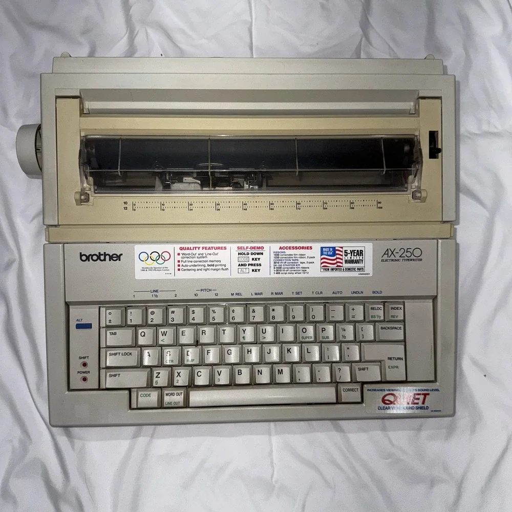 Brother AX-250 Correctronic Electronic Typewriter Tested Works
